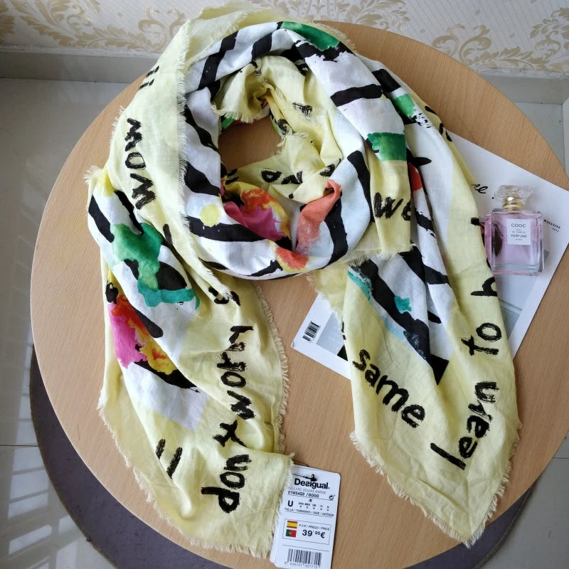 Foreign trade original single Spanish new trend colorful leisure gift shawl scarf scarf
