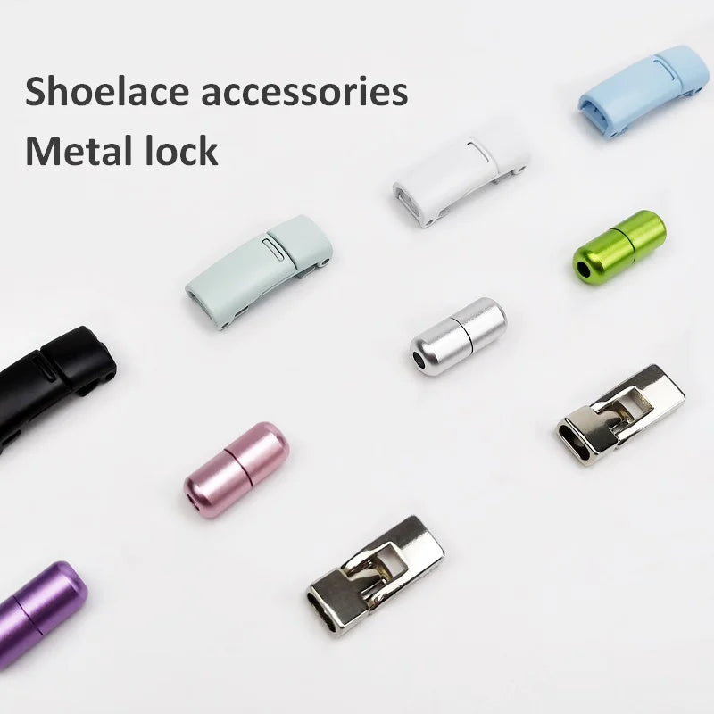 Fashion Metal Shoelace Magnetic Buckle Shoes Accessories Sneaker Kits Metal Laces Buckle 4 Style Shoe Decorations