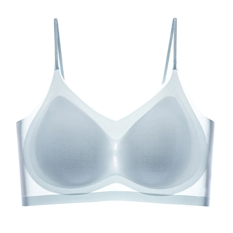 Non-marking Comfortable Breathable Underwear Women's No Steel Ring Sports Sleep Sub-breast Women's Bra With Optional Mat