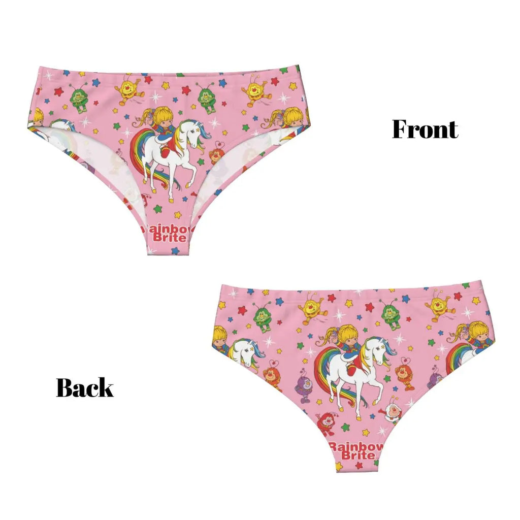 Custom Womens Cartoon Cute R-Rainbows B-Brite Anime Panties Comfort Briefs Underwear