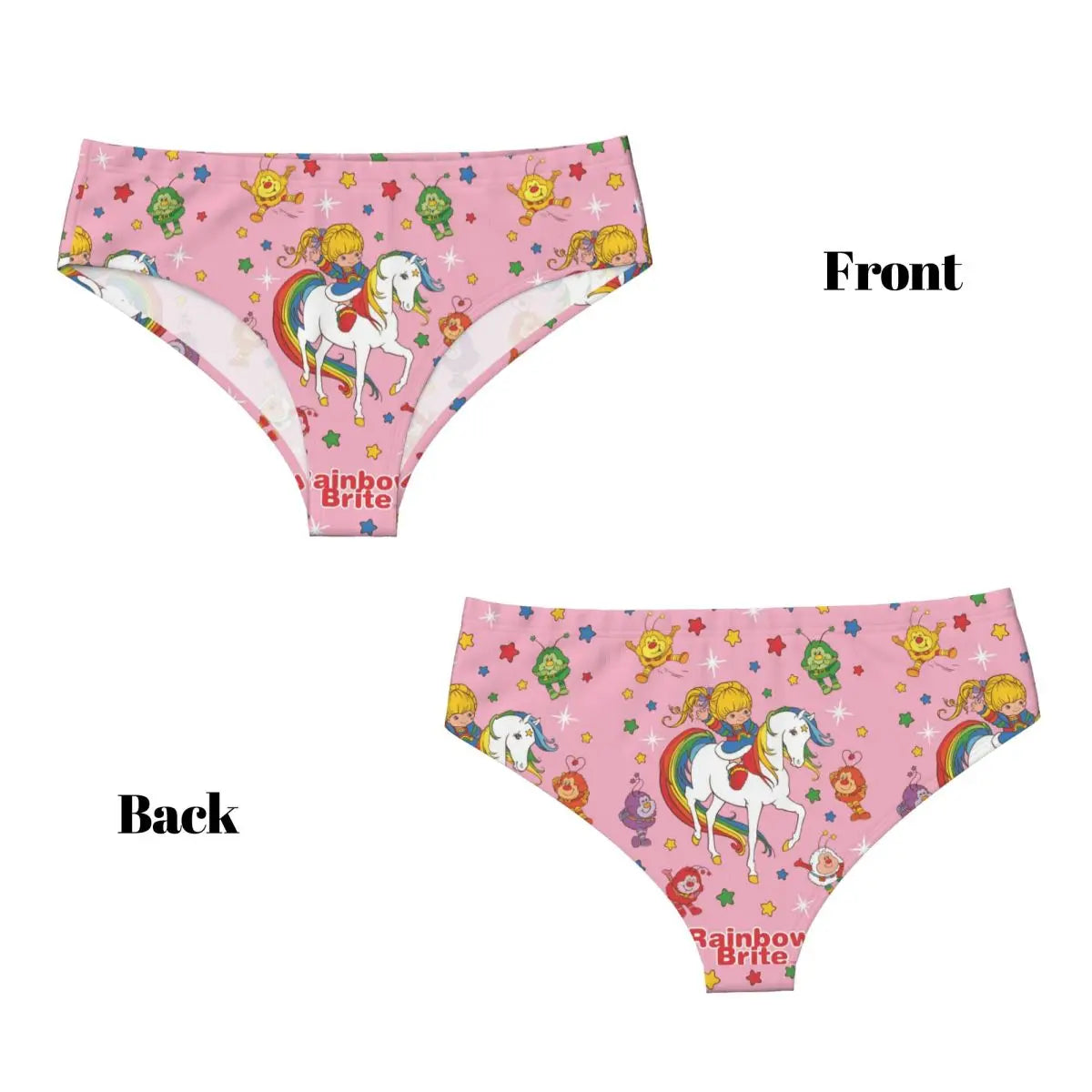 Custom Womens Cartoon Cute R-Rainbows B-Brite Anime Panties Comfort Briefs Underwear