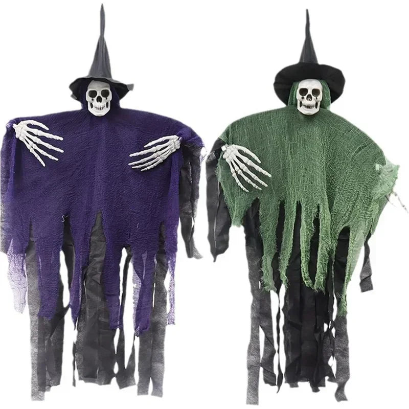 Halloween Pendant Decorations Creepy Skull Ghost Hanging Ornaments for Garden Yard Backyard Party Spooky Outdoor Supplies