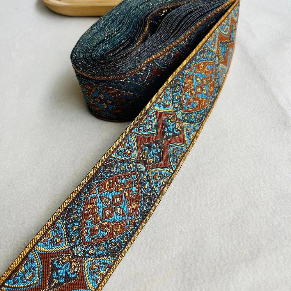 10yards/lots wide 5cm Woven Jacquard Ribbon Trims for curtain and clothing accessory LS-2776