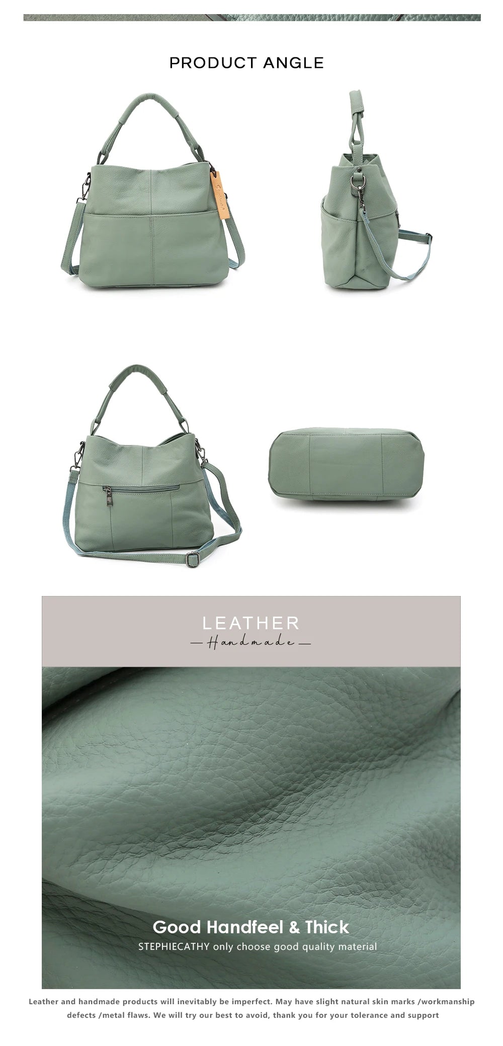 Women Versatile Casual Genuine Leather Top-handle Shoulder Bag Multi pockets Adjustable Strap Cross body Handbags Daily Commute