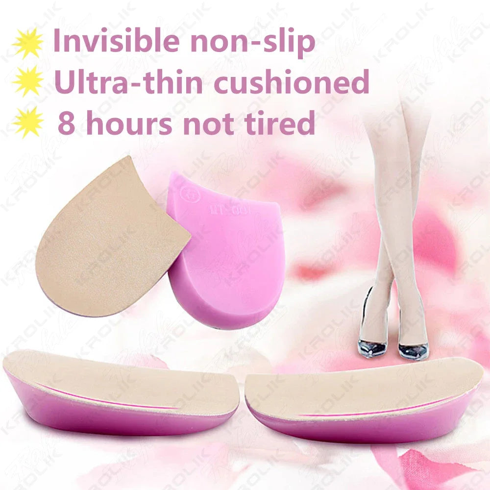 KROLIK 1 Pair Orthopedic Insole Shoe Insert Medial & Lateral Heel Wedge Lift Silicone Pads Corrective O/X Type Leg for Women/Men