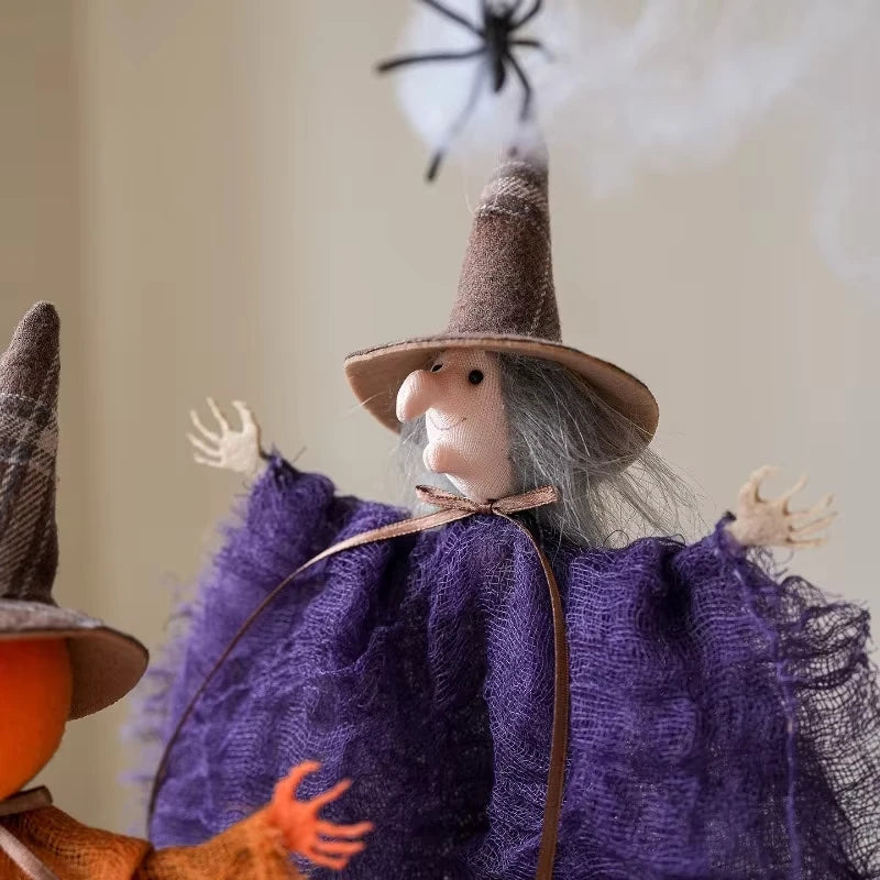 Cute Halloween Witch Pendant Halloween Decoration Home Decor Pumpkin Ghost Witch Hanging Pendant Halloween Creative Decoración