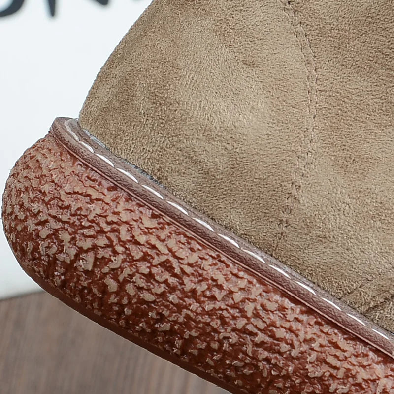 Careaymade-New Casual boots autumn&winter women's versatile big head doll shoes thick soled short boots flat soled women's boots