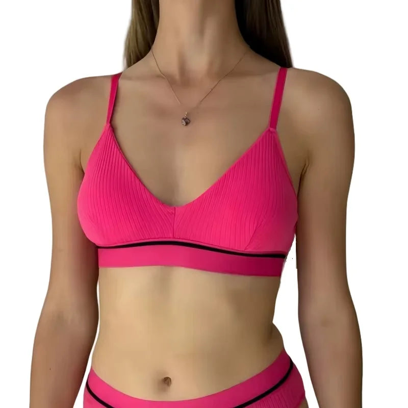 Women Cotton Tube Tops Wire Free Bra Solid Color Adjusted Straps Lingerie Breathable Underwear Push Up Tube Bra Cropped Top