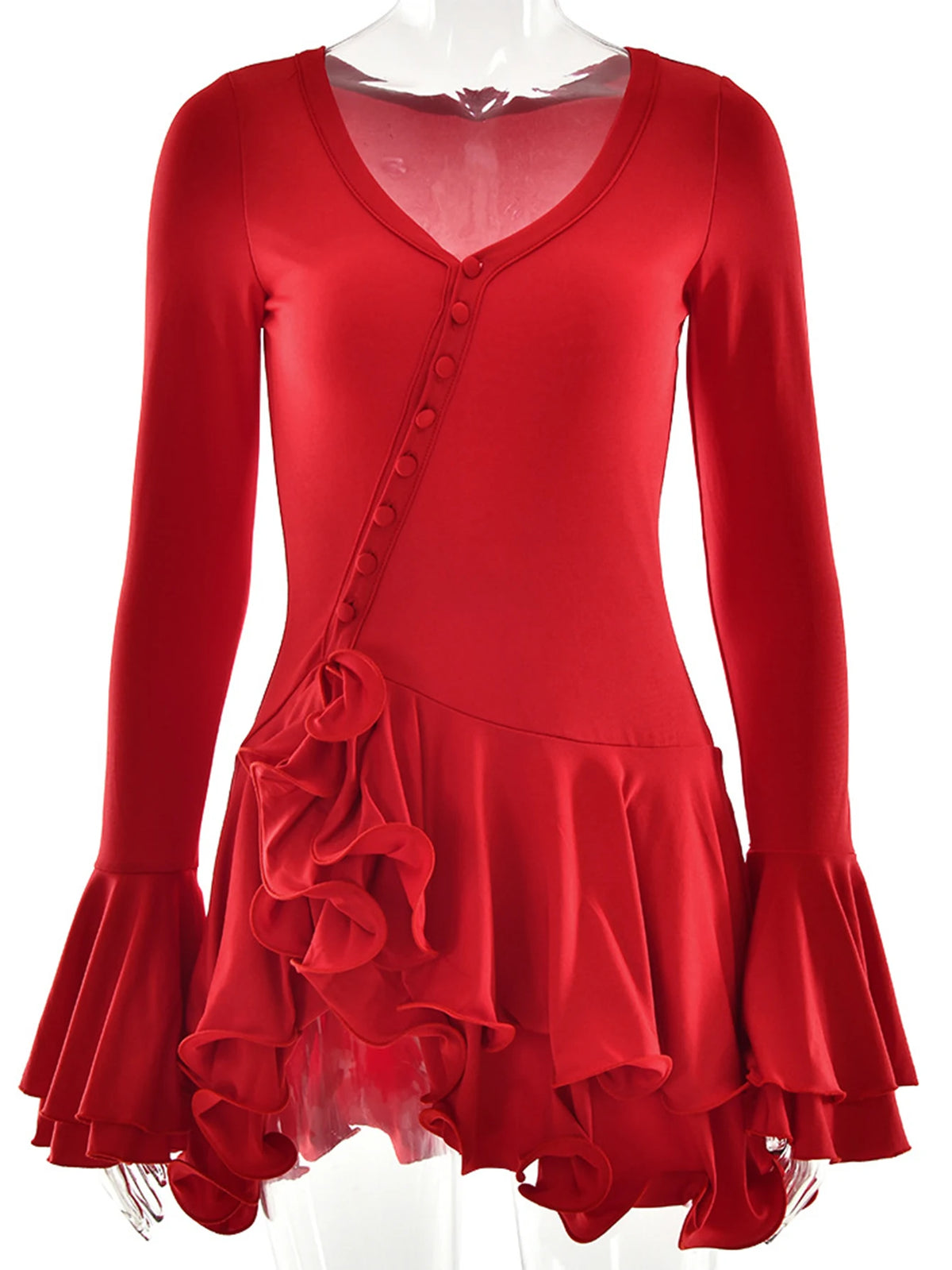 Sexy pink black ruffles mini summer dress women white club birthday party dress woman long sleeve prom evening dresses vestidos