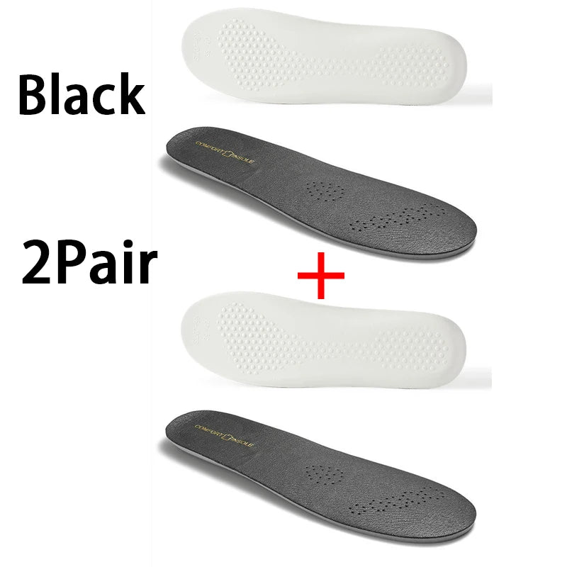 Leather latex insole men's shock-absorbing sports insoles breathable and comfortable anti-odor Shoe Pads 1Pair/2Pair