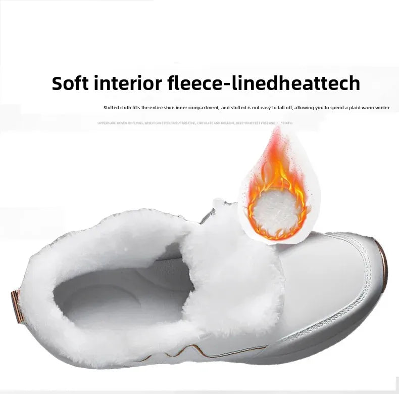 Winter New Women's Cotton Shoes Warm Heightening Casual Sports Shoes Invisible Heightening 8 Cm Women's Shoes round Toe EVA Inso
