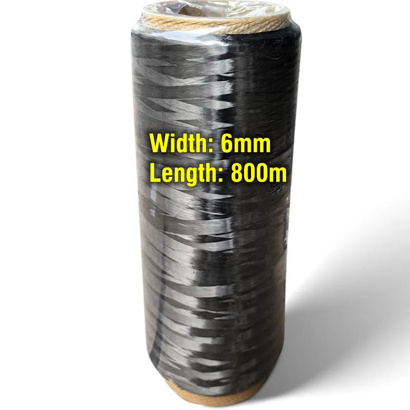 12K T700 Carbon Fiber Yarn 6mm width tow continuous carbon fiber filament Yarn thread tape Complete Roll sale Not distorted