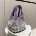 Shiny Crystal Clutch purse bucket Shoulder bag rhinestone Handmade purses and handbags luxury Designer Evening clutch Bag Purse