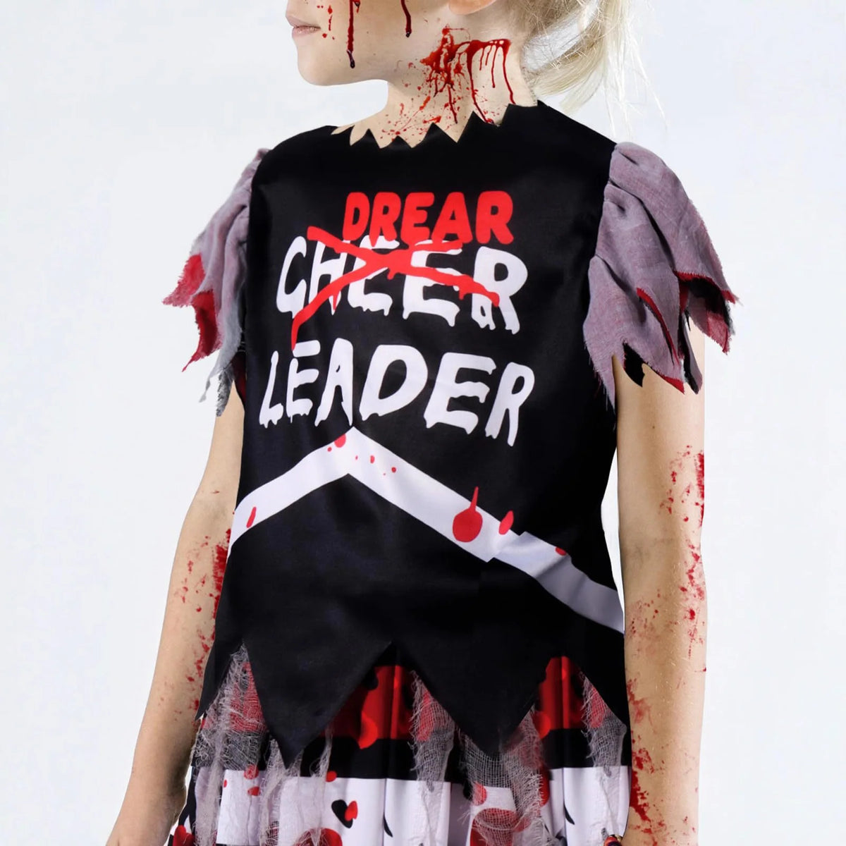Kids Halloween Horror Costumes Zombie Cheerleading Outfits Halloween Theme Party Uniform Bloodstained Cosplay Fancy Dress