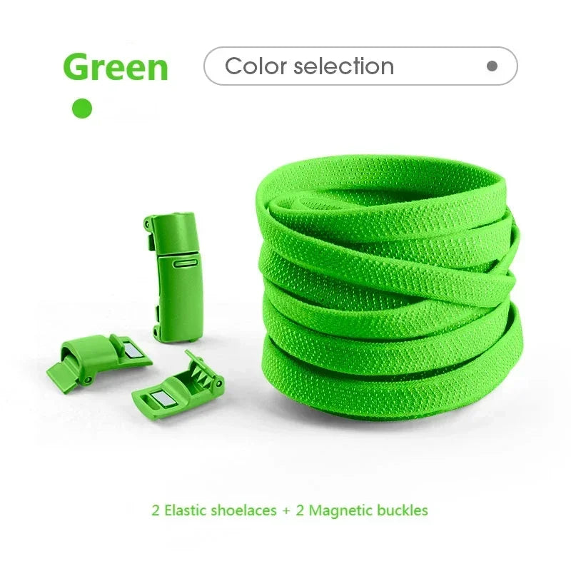 No Tie Shoe Laces Magnetic Shoelaces Without Ties Colorful Lock Elastic Laces Sneakers for Kids Adult Flat Shoelace Rubber Bands