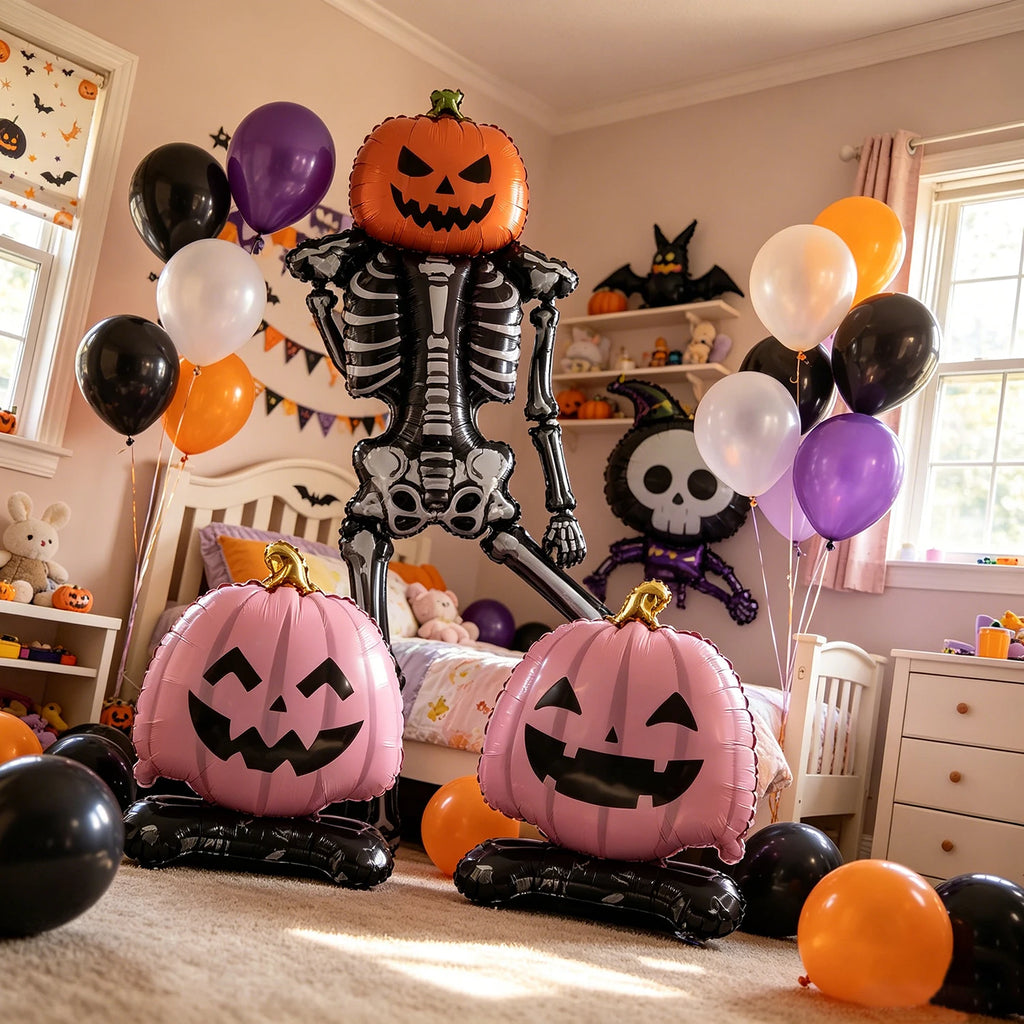 Halloween Party Foil Balloon Set Trick Treating Haunted House Decoration Community Parties Family Gatherings Carnival Night