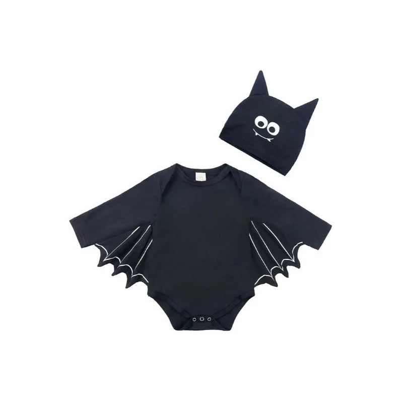 Halloween Children's Clothing Skull Skeleton Costume Bat-shaped Romper Baby Onesie
