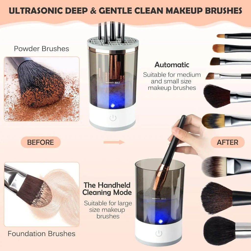 Automatic Makeup Brush Cleaner Rechargeable Lazy Makeup Brush Cleaner Cosmetic Brush Automatic Brush Scrubber Skin Care Tools