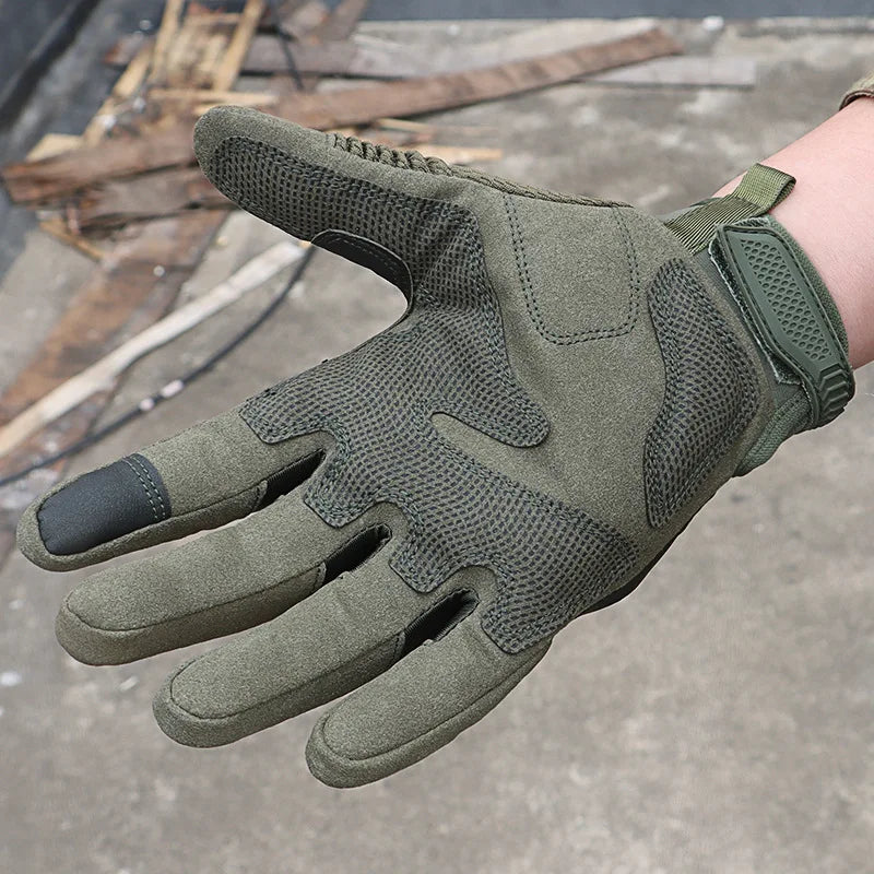 Tactical Gloves Touch Screen PU Leather Protective Shell Non-slip Gear Outdoor Hunting Paintball Motorcycle Sport Cycling Work