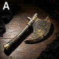 Halloween haunted house costume props, unsharpened plastic bloody knife, chainsaw, bronze axe—festival horror-themed weapons