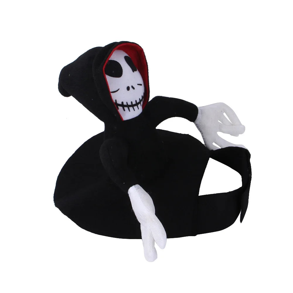 Halloween Pet Dog Costume Skeleton Ghost Riding Dog Outfit Funny Cosplay Clothes Medium Large Dogs Party Photo Props Pet Supplie