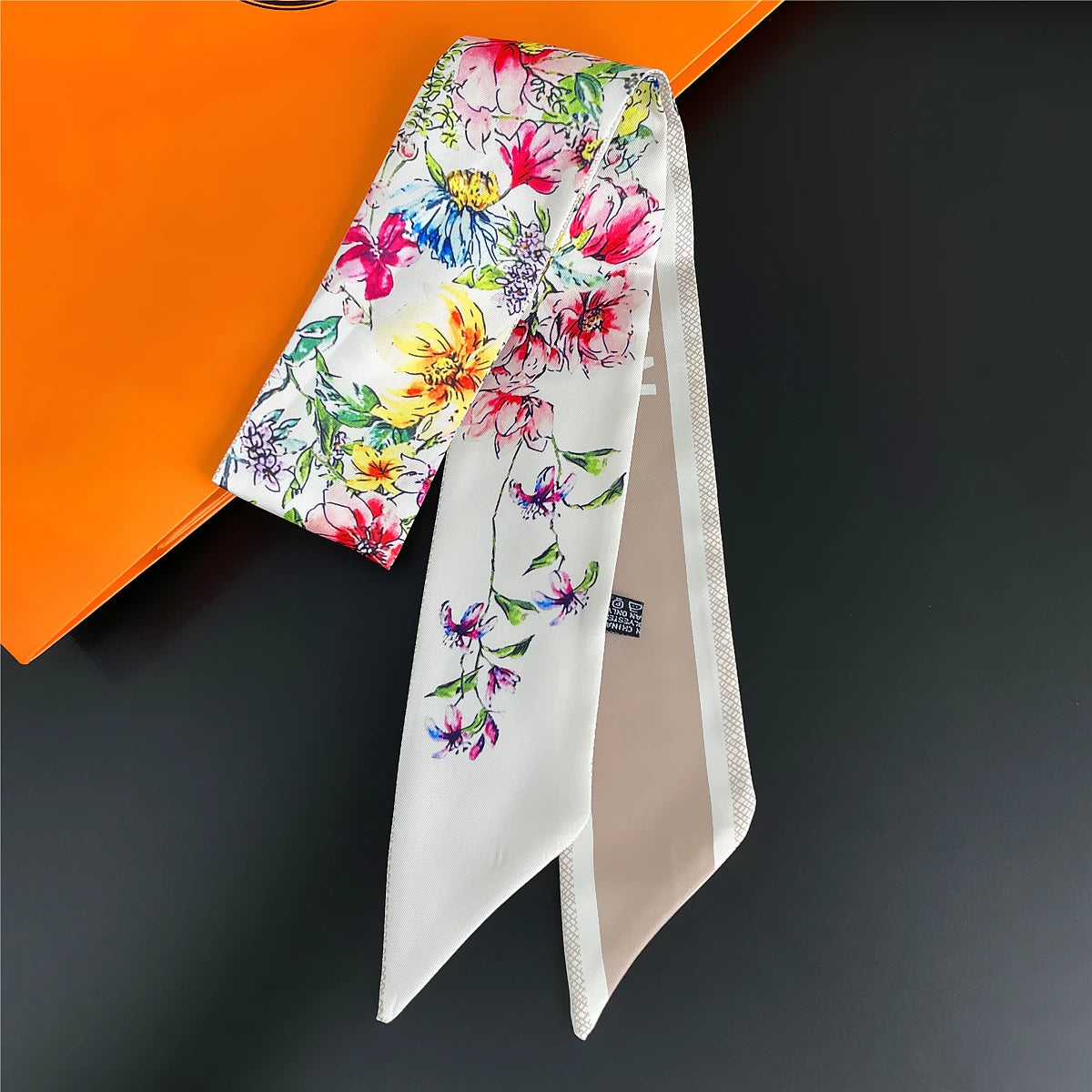 2024 New Design Pansy Tarot Scarf Women Luxury Brand Scarf Skinny Bag Silk Scarves Foulard Hair Neckerchief Headband For Ladies