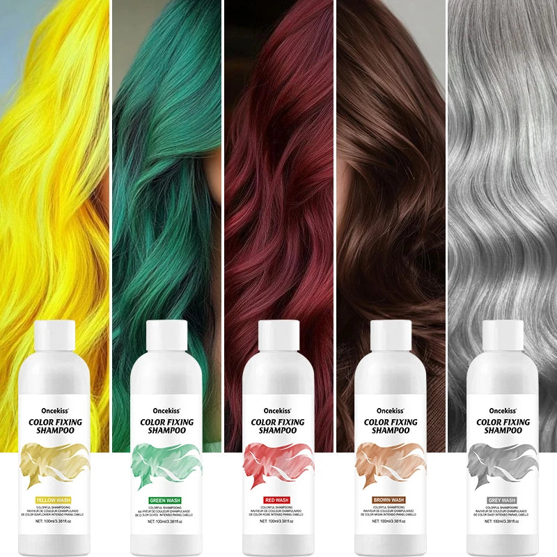 100Ml Color Fixing Purple Shampoo Lock Color Cover Gray Hair Fade Yellow After Bleach Hair Dye Long Lasting Non-irritating Care