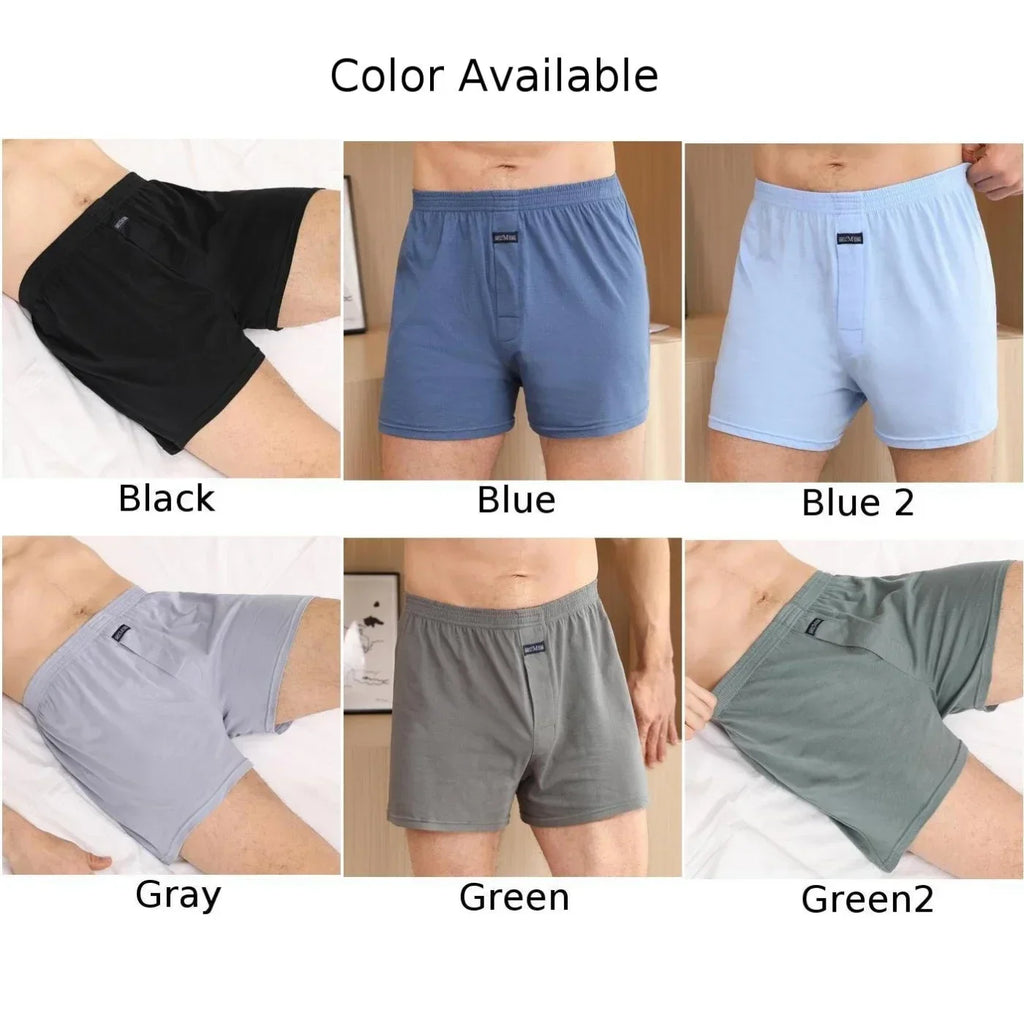 Men's boxer Shorts Breathable Pajama Bottom Underwear male Elastic Waistband Underpant Cotton Comfortable