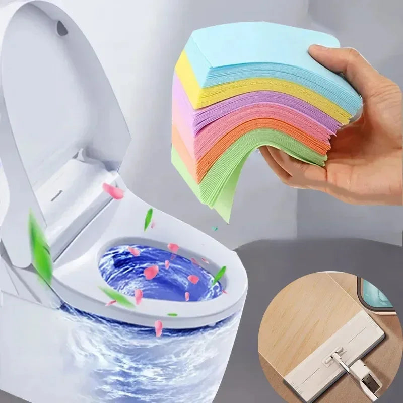 30Pcs/pack Floor Tile Cleaner Tablets Strong Decontamination Mopping Floor Soap Papers for Household Bathroom Cleaning Supplies