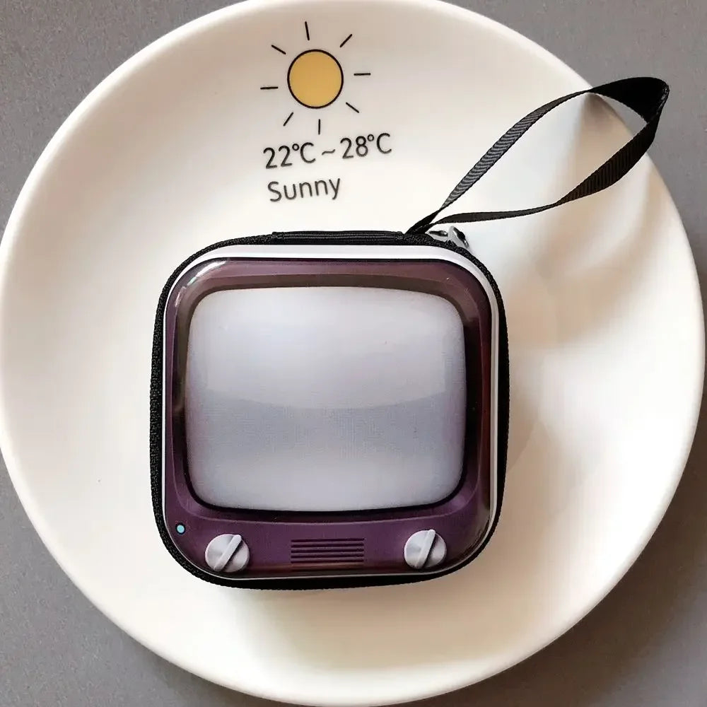 Retro Feelings Creative Coin Purse Headphone Storage Bag TV Tape Bag Coin Bag Storage Box Wallet Purse Kids Earphone Box