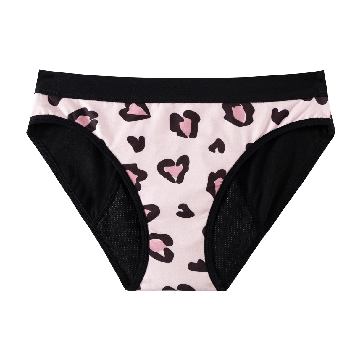 For Teenager Girls Cotton Menstrual Panties Printing Fabric Underwear 4-Layer Medium Flow Absorption Ladies Period Briefs