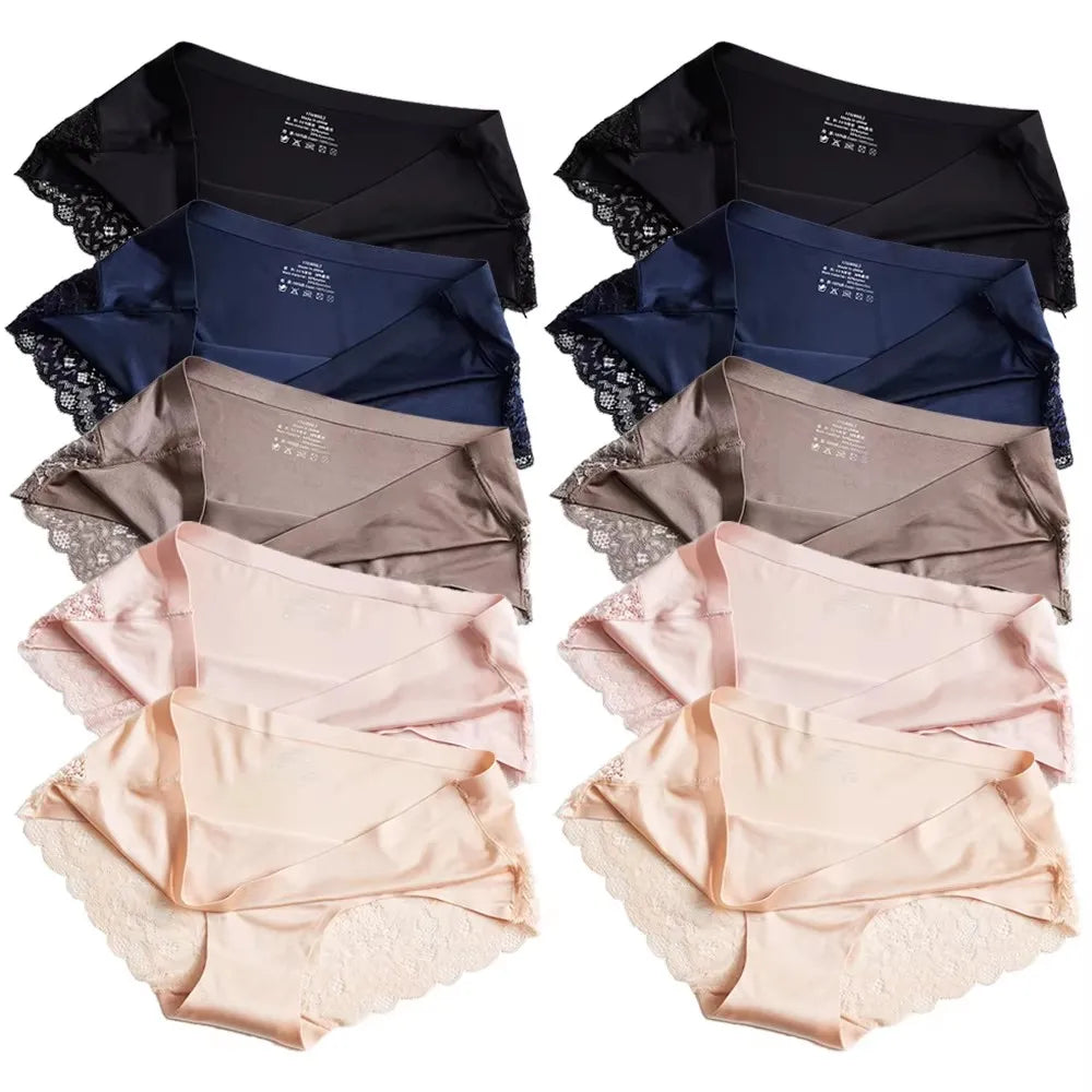 1/5/10Pcs Seamless Women Hollow Out Panties Set Underwear Comfort Lace Briefs Low Rise Female Sport Panty Soft Lady Lingerie