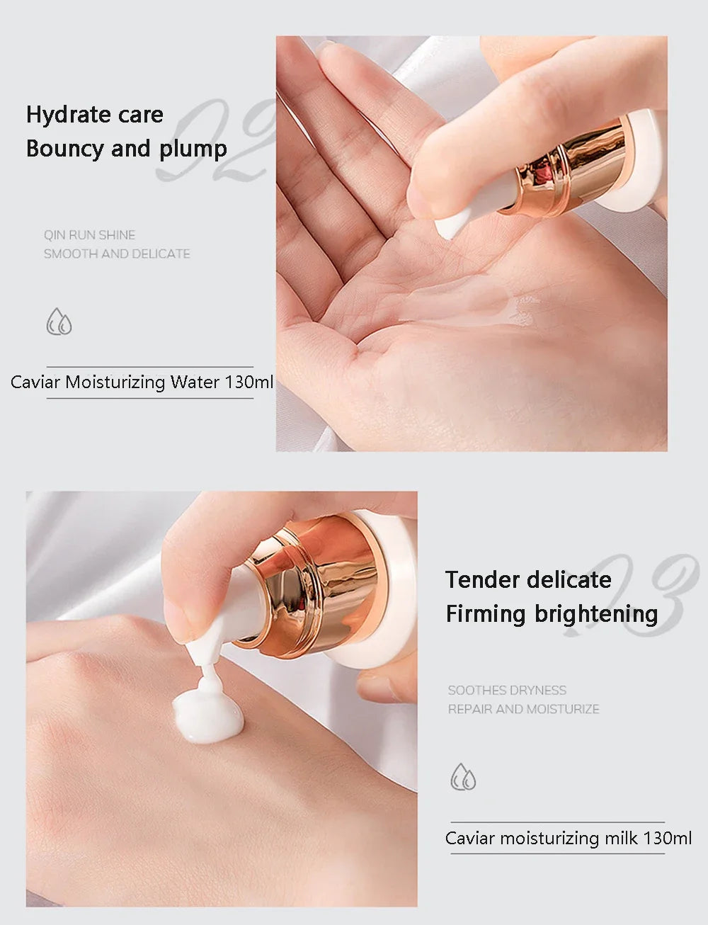 15PCS Caviar Skin Care Set Face Serum Set Face Moisturizing Anti Wrinkle Whitening Beauty Health Korean Facial Skin Care Suit