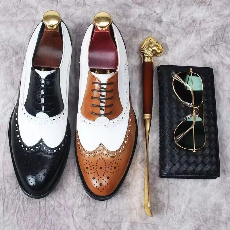 Oxfords Men's Leather Shoes Formal Shoes for Men Brogues Oxfords Male Wedding Party Office Business Shoe Man Zapatos De Hombre