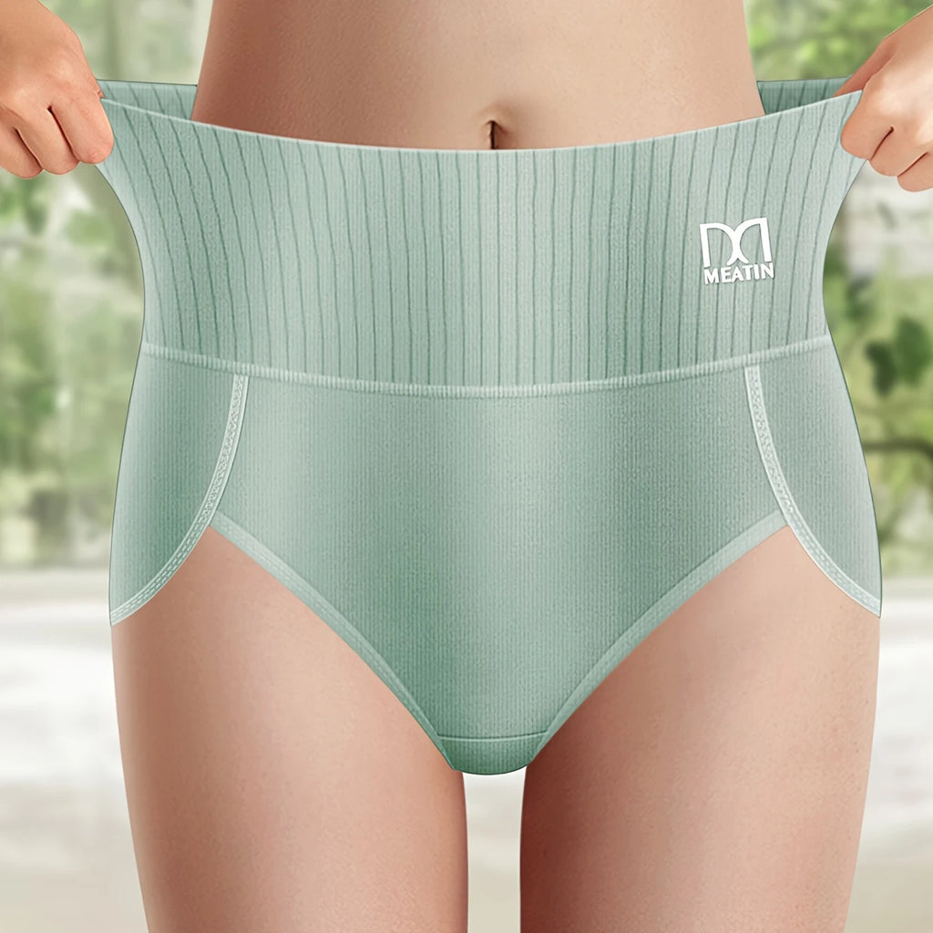 4 pcs High Waisted Tummy Tightening Women's Panties Hip Lifting Girdle Comfortable Cotton Skin-friendly Breathable Skin-friendly