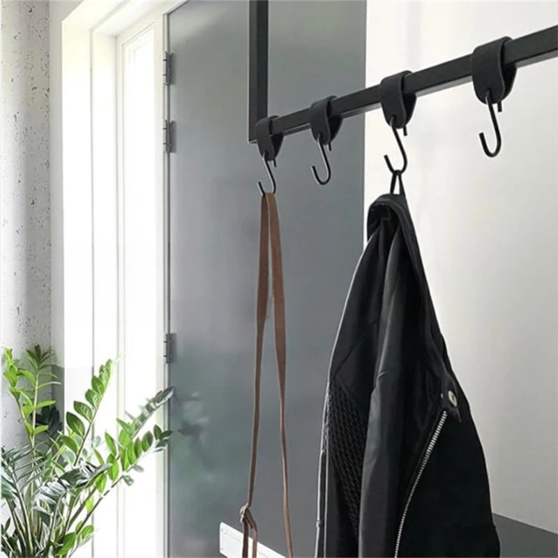 5/10/15/20pcs Leather S Ring Hooks,Multifunctional Stainless Steel Coat Hook for Hats Cap,Bedroom Kitchen Bathroom Hanging Hooks
