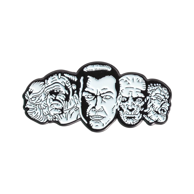 Halloween Horror Monsters Brooch Enamel Pins Custom Anime Movie Role Brooches Decorative Backpack Lapel Badge Punk Jewelry Gifts
