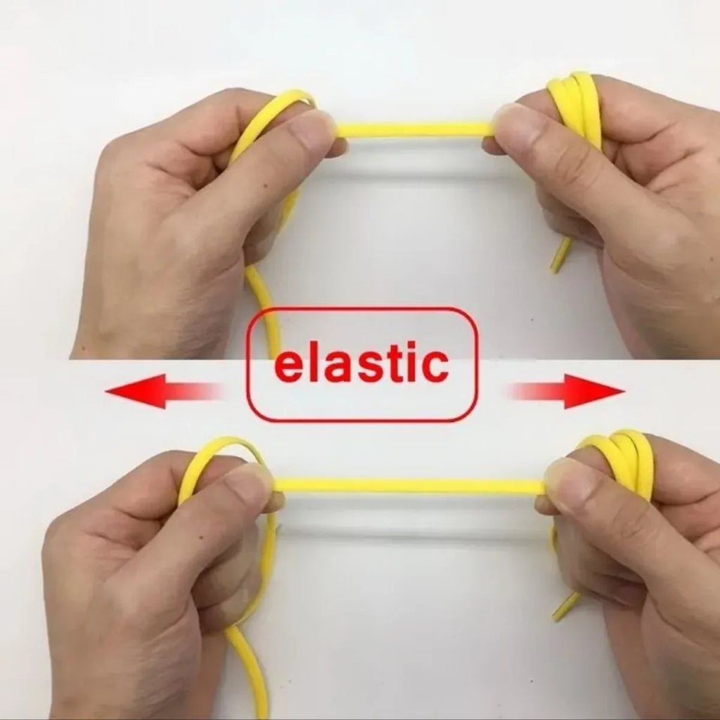 Tie-Free Elastic Shoelaces Semi-Round Lazy Laces with Metal Capsule Buckle for Easy And Secure Shoe Fastening