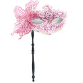 Halloween Party Mask With Holding Stick Evening Prom Masquerade Mask Stage Cosplay Props Half Face Masks For Women