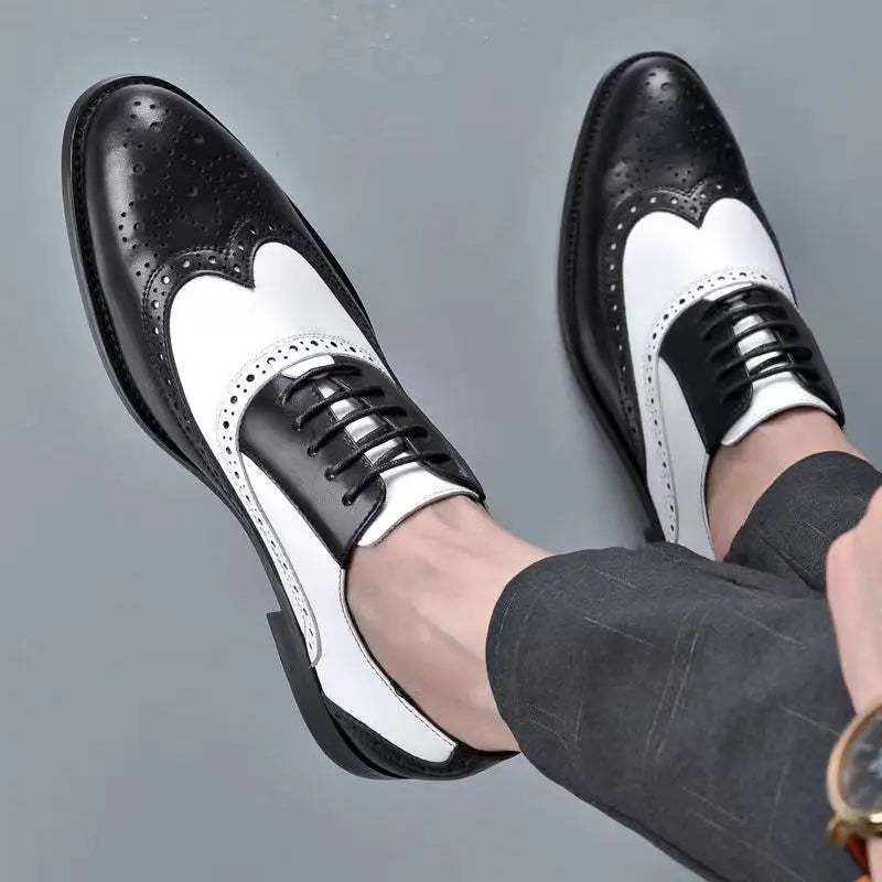 Oxfords Men's Leather Shoes Formal Shoes for Men Brogues Oxfords Male Wedding Party Office Business Shoe Man Zapatos De Hombre