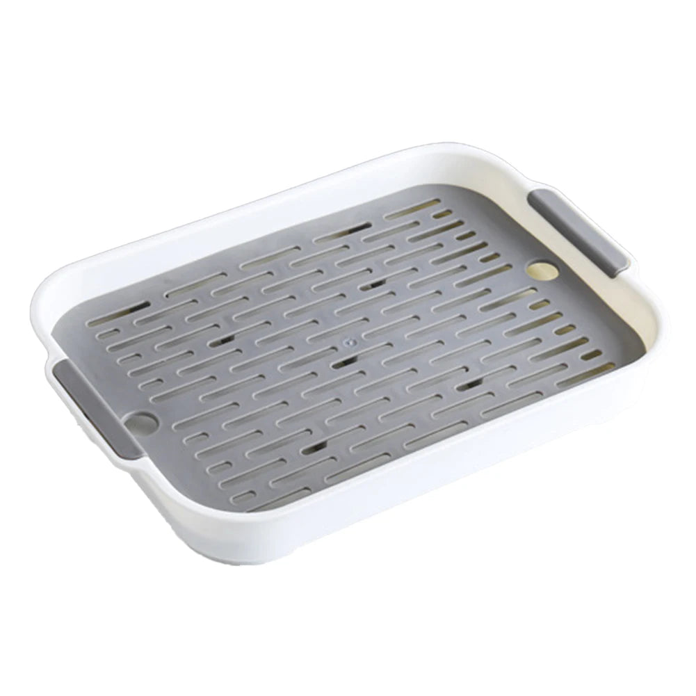 Tray Rabbit Litter Tray Smooth Corner Detachable Design Heightened Grid Design White Blue For Pet’s Training For Pet’s Training
