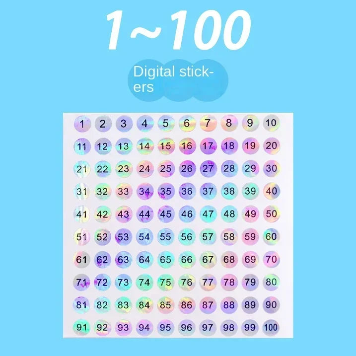 1Pcs Nail Polish Number Sticker Label Color Gel Varnish Glue Bottle Lipstick Nails Tips Display Mark Numbering Manicure Tool