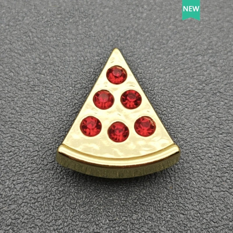 Metal Shoe Charms Diamond Fruit and Flower Decorative Buckles, Cute DIY Fashion Button Accessories for Cross Shoes