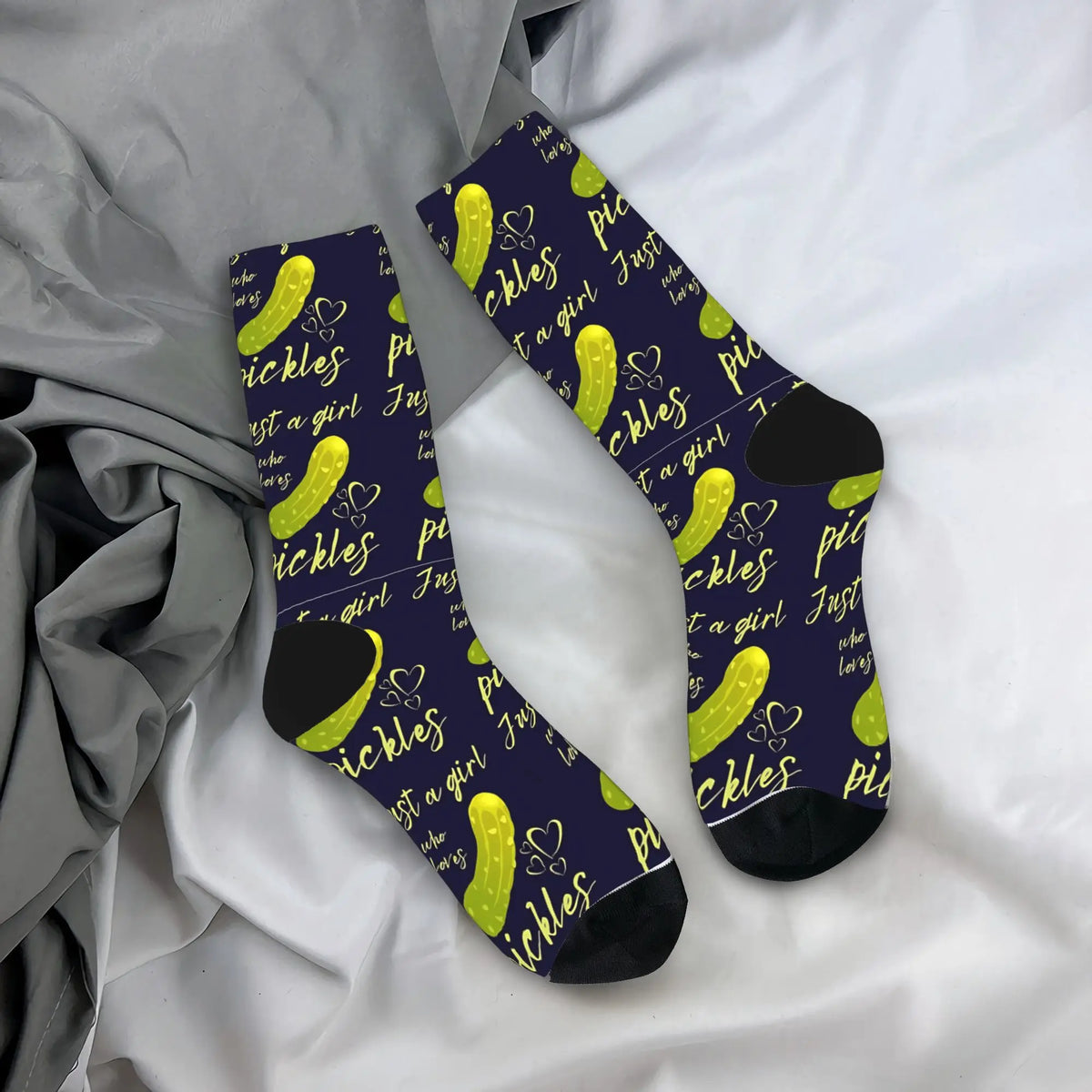Cucumber Stockings Men  Socks Medium Soft Casual Socks Winter Running Sports Anti Skid Design Socks Gift Idea