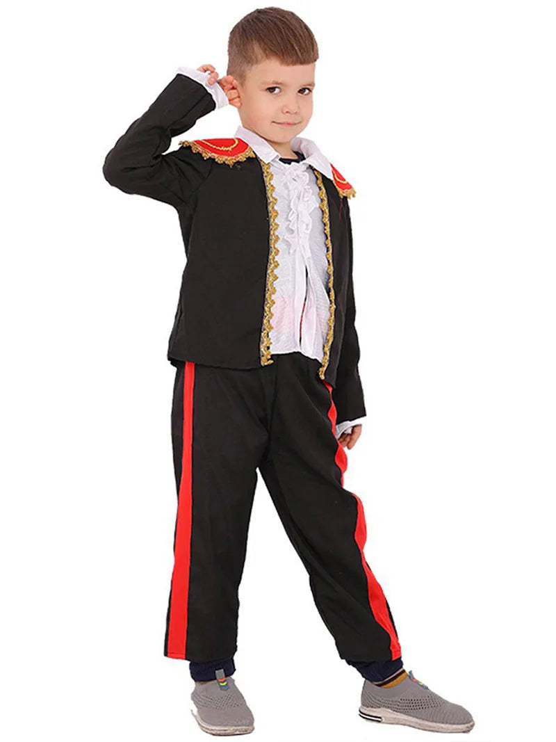 Halloween Day Costumes, Traditional Spanish Cosplay, Children's Festival Stage Performance Costumes