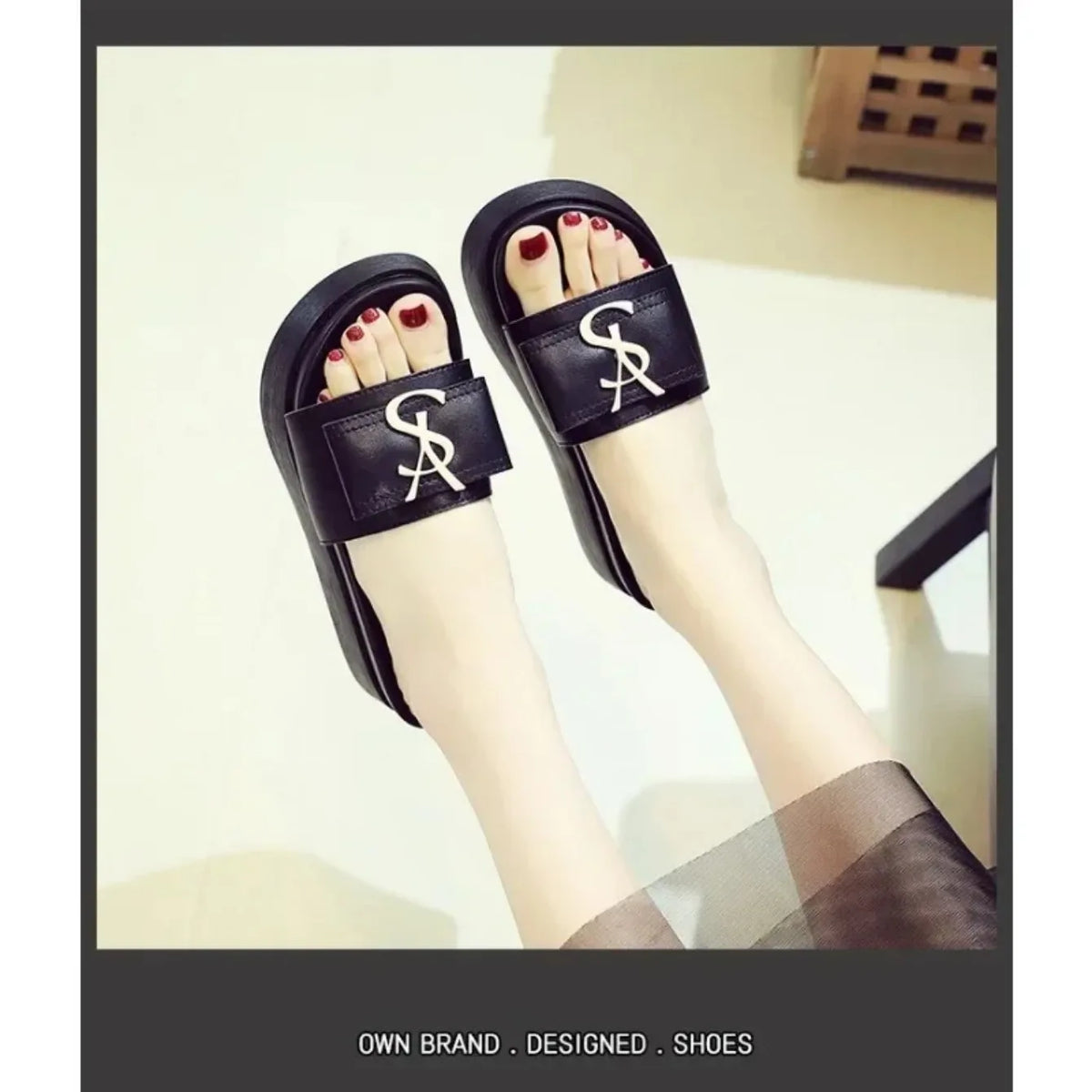 Women Slippers Summer New Platform Designer Sandals Fashion Letters Ladies Shoes Casual Outside Non-slip Slippers Slides Women