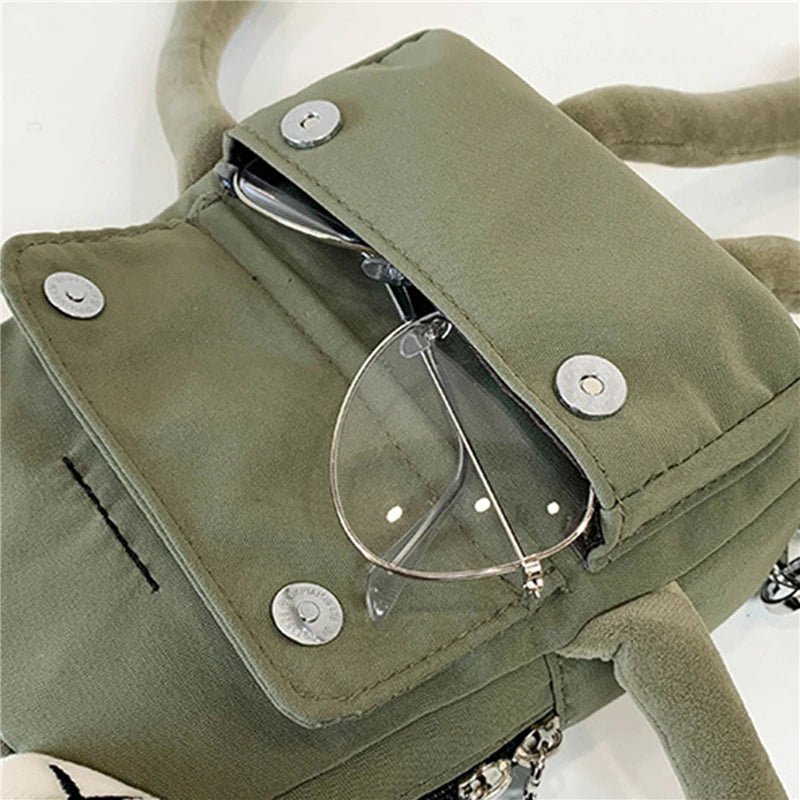 New Personality Girl Small Bag Tide Cartoon Cute Frog Casual Messenger Bag Chest Unisex Shoulder Crossbody Women Bags Wholesale
