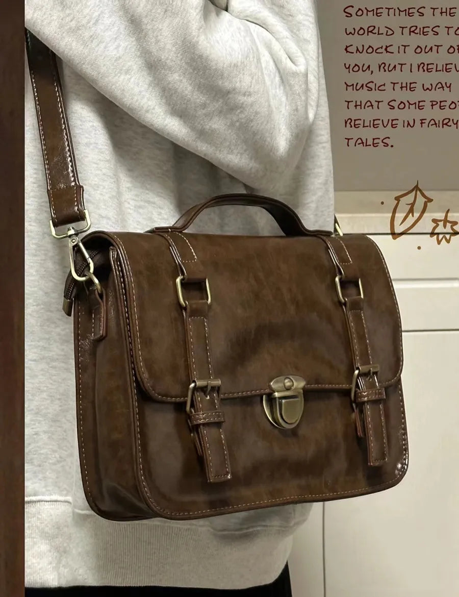 Japanese Students Vintage Women Handbags Crossbody Streetwear Preppy Y2k Fashion Messenger Bag Trendy All Match Casual Backpacks