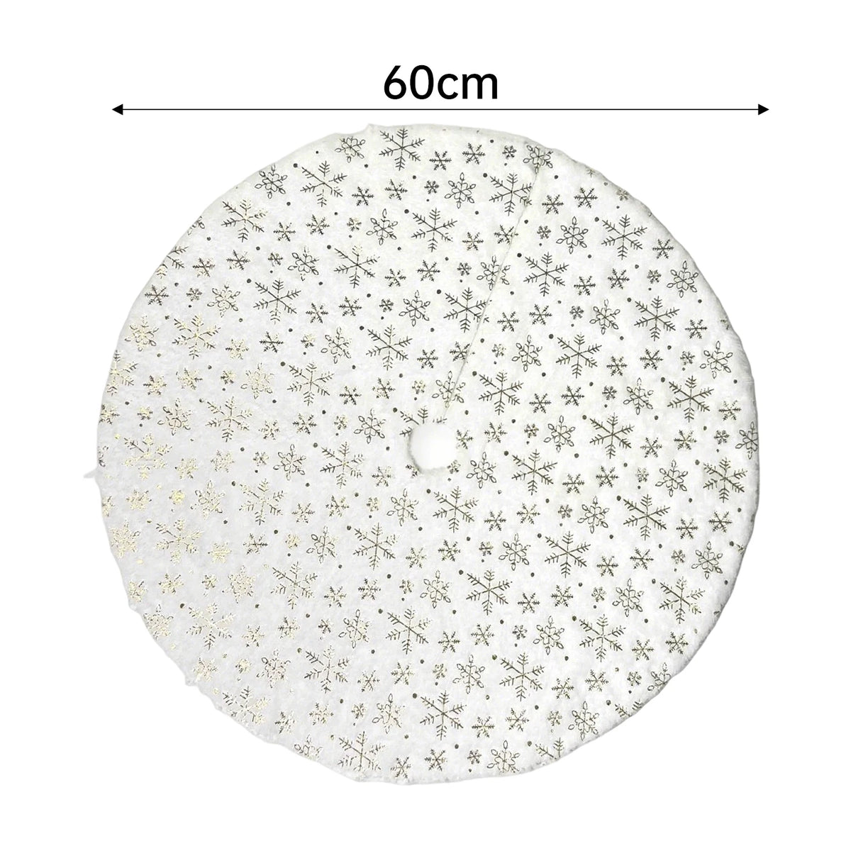 38/60cm Christmas Tree Skirt White Plush Xmas Tree Skirts Gold Silver Snowflake Plush Carpets Home New Year Party Decorations