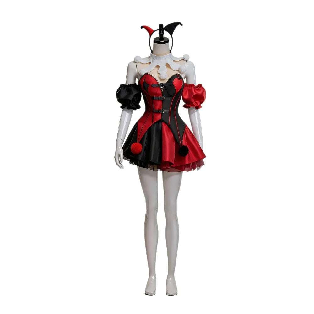 Halloween Cosplay Clown Skirt Hairband Clothing Women Party Disguise Roleplay Female Halloween Costume Carnival Outfits Suits
